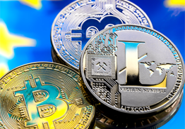 Bitcoin and Litecoin Cryptocurrency Coins